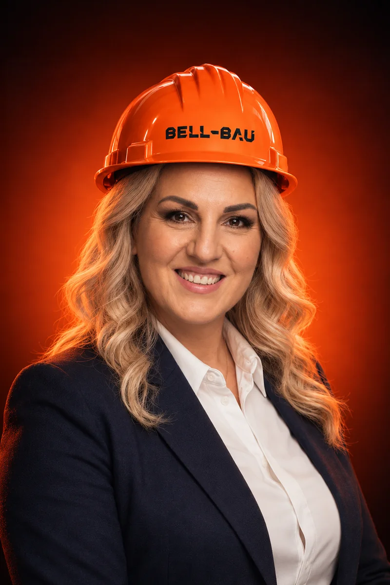 Gyuriczky-Bötös Adrienn narancssárga Bell-Bau védősisakban